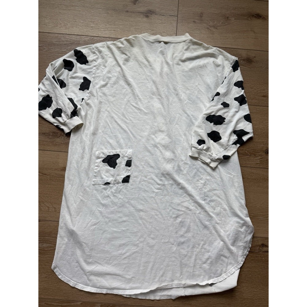 Vintage Cow Print Nightgown Or Oversized Tshirt Dress - Picture 8 of 8